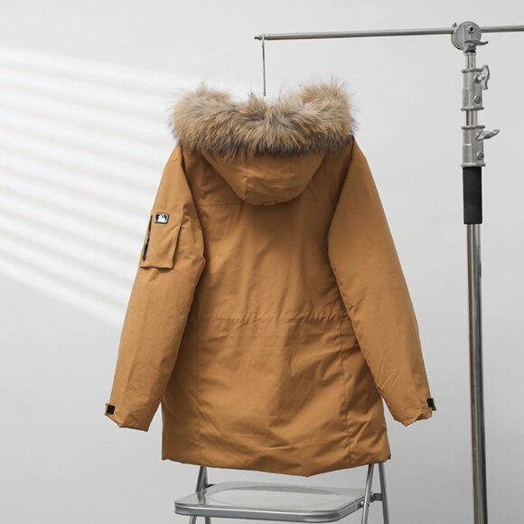 MLB Brown Hooded Down Jacket - Picture 2 of 9